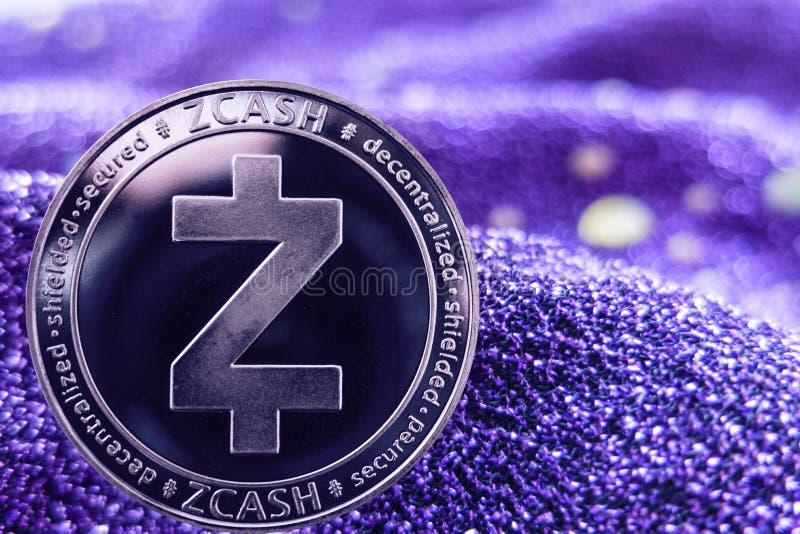 Cryptocurrency νομισμάτων zcash στο σύγχρονο υπόβαθρο νέου ZEC ελεύθερη απεικόνιση δικαιώματος